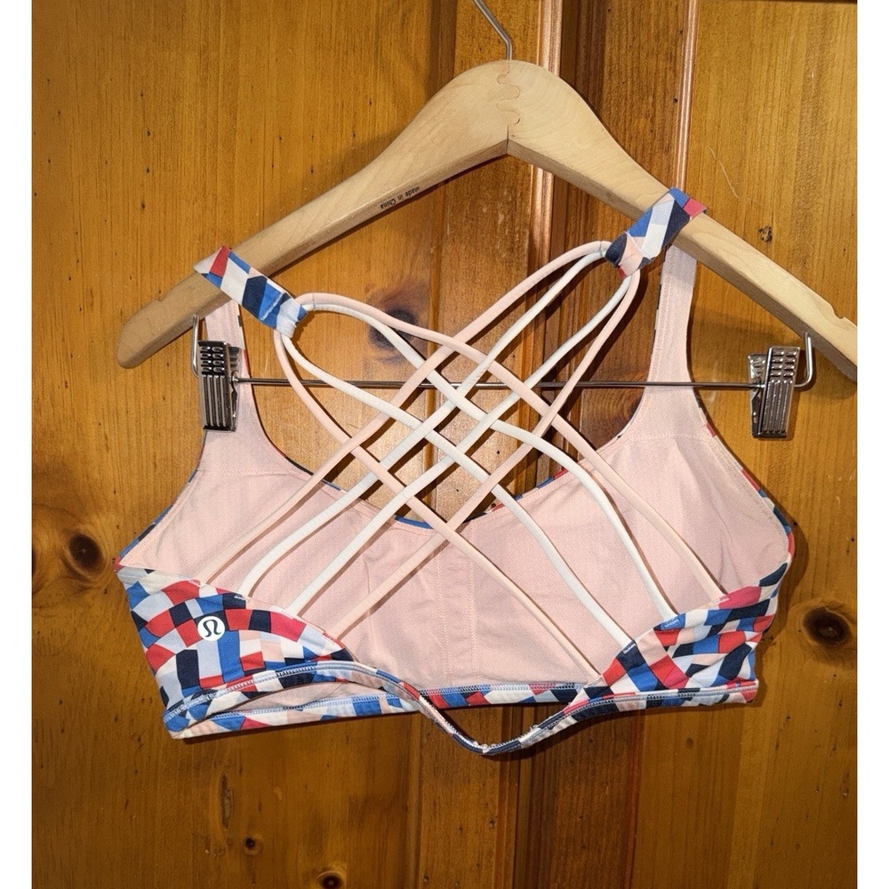 Lululemon Free To Be Wild Sports Bra Racerback Strappy Women's 10 Yoga Running - Picture 2 of 7